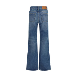 Blaue ausgestellte Baumwolljeans