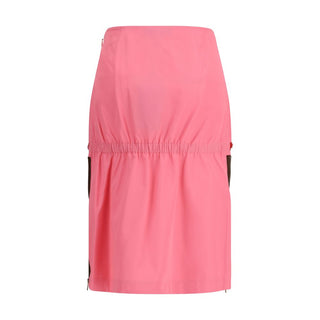 Falda midi de viscosa multicolor