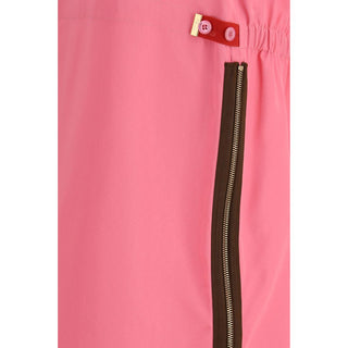 Falda midi de viscosa multicolor
