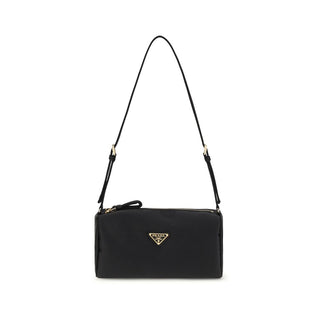 Bolso de hombro de seda negra