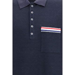 Blaues Polohemd aus Baumwolle