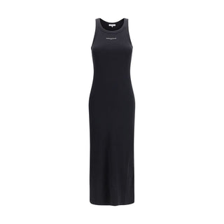 Schwarzes Baumwoll-Freizeitkleid