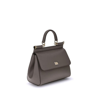 Gray Calf Leather Bos Taurus Handbag