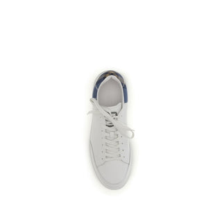 White Calf Leather Bos Taurus Low Top Sneakers