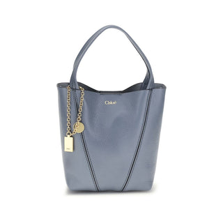 Schultertasche aus blauem Kalbsleder vom Bos Taurus