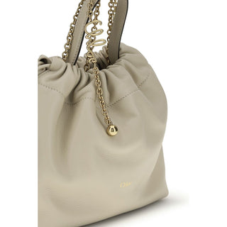 Beige Lamb Ovis Aries Shoulder Bag