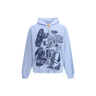 Blaues Baumwoll-Sweatshirt
