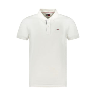 Polo para hombre de algodón blanco