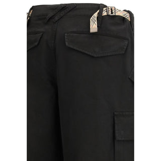 Pantalones cargo de algodón negro  