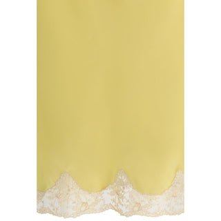Bicolor Silk Midi Skirt