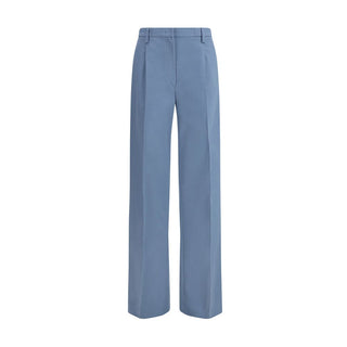 Blaue Baumwoll-Chino-Hose