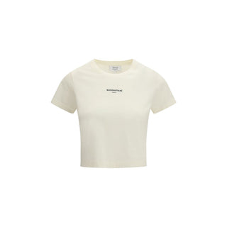 Beiges Baumwoll-T-Shirt