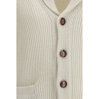 Beiger Baumwollcardigan
