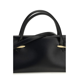 Handtasche aus schwarzem Kalbsleder (Bos Taurus)