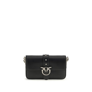 Bolso de hombro Bos Taurus de piel de becerro negra