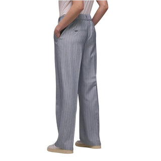 Pantalones casuales de poliéster azul