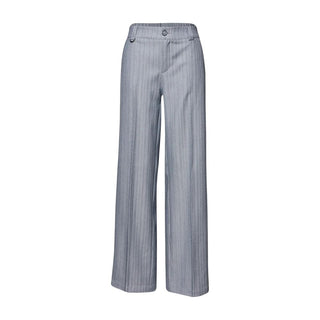 Pantalones casuales de poliéster azul