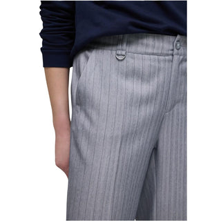 Pantalones casuales de poliéster azul