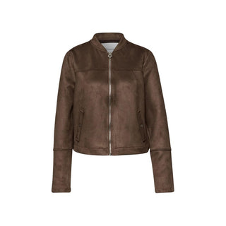 Brown Polyester Bomber