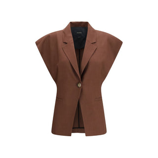 Chaqueta marrón de viscosa