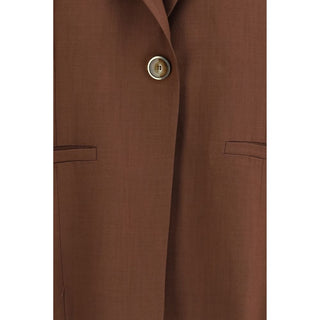 Chaqueta marrón de viscosa