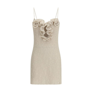 Vestido casual beige de lyocell