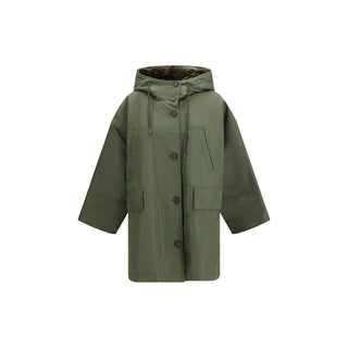 Bicolor Cotton Trench Coat