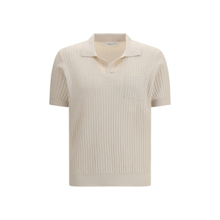 Beiges Baumwoll-Poloshirt