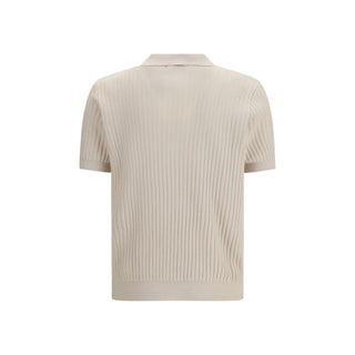Beiges Baumwoll-Poloshirt