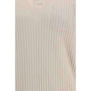 Beiges Baumwoll-Poloshirt