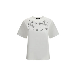 Weißes Baumwoll-T-Shirt