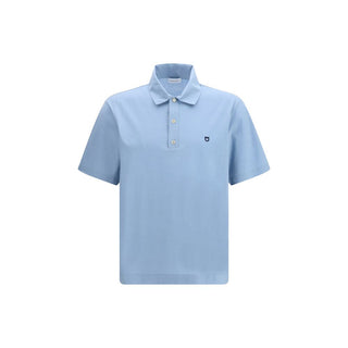 Blaues Polohemd aus Baumwolle