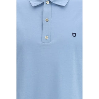 Blaues Polohemd aus Baumwolle