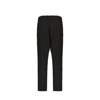 Black Elastane Casual Pants