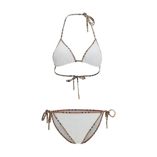 Weißer Polyamid-Bikini