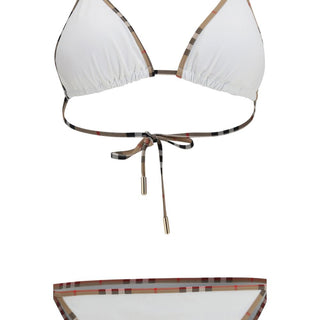 Weißer Polyamid-Bikini