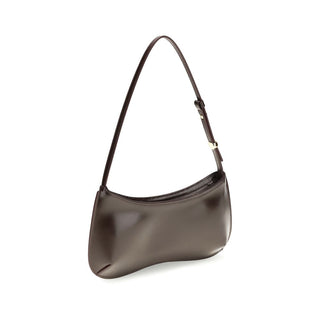 Schultertasche aus braunem Kalbsleder vom Bos Taurus