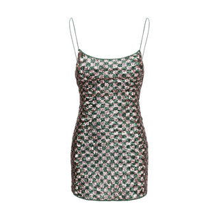 Vestido de cóctel multicolor de poliéster