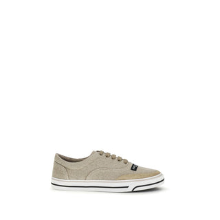 Beige Leinen-Sneaker (Halbschuh)