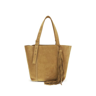 Beige Calf Leather Bos Taurus Shoulder Bag
