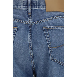Blaue Relaxed Fit Jeans aus Baumwolle