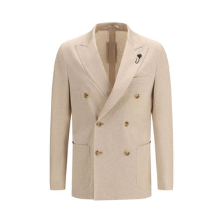 Blazer beige de algodón