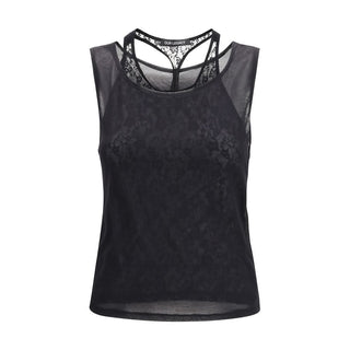Camisetas sin mangas negras de algodón
