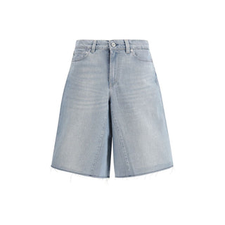 Bermudas de algodón azul