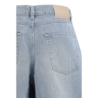 Bermudas de algodón azul