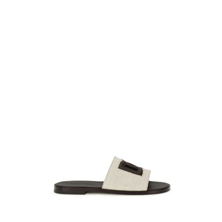 Sandalias planas Bos Taurus de piel de becerro beige