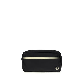 Schwarze Schultertasche aus recyceltem Polyamid