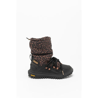 Black Polyester Ankle Boots