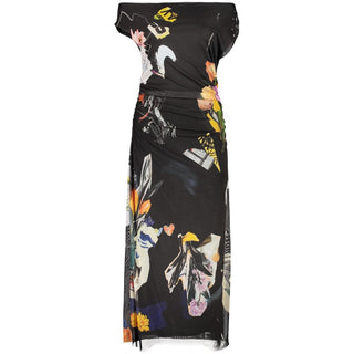Vestido de viscosa negro para mujer