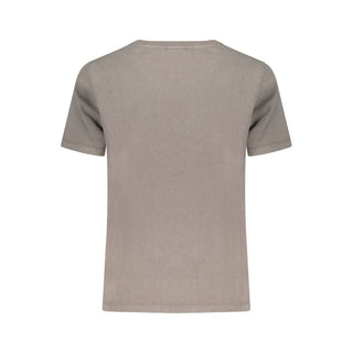 Camiseta gris de algodón para mujer